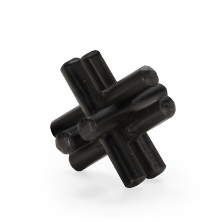 FIGURA 10x10x10 MADERA NEGRO