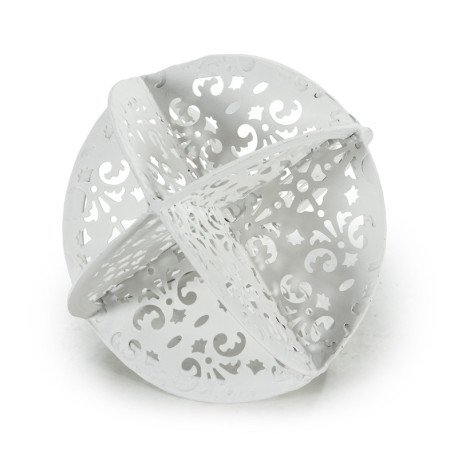 FIGURA 14x14x14 METAL BLANCO