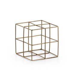 FIGURA 15x15x15 METAL DORADO