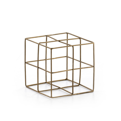 FIGURA 15x15x15 METAL DORADO