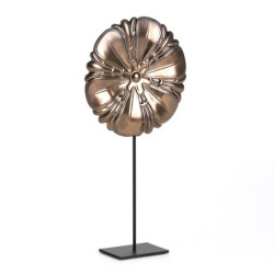 FIGURA 31x10x61 CERAMICA MARRON/METAL NEGRO