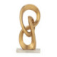 FIGURA 6x6x12 METAL DORADO/MARMOL BLANCO