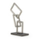 FIGURA 8x4x12 METAL NIQUEL/MARMOL NEGRO