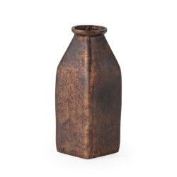 JARRON 12x12x30 METAL BRONCE ENVEJECIDO