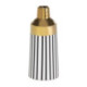 JARRON 13x13x31 CERAMICA BLANCO/DORADO/NEGRO