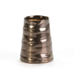 JARRON 15x15x19 CERAMICA DORADO