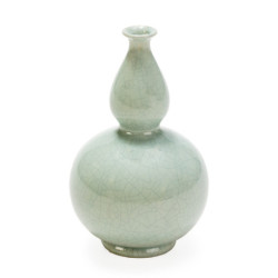 JARRON 19x19x31 CERAMICA VERDE CRAQUELADO
