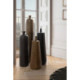 JARRON 26x26x73 METAL BRONCE NEGRUZCO