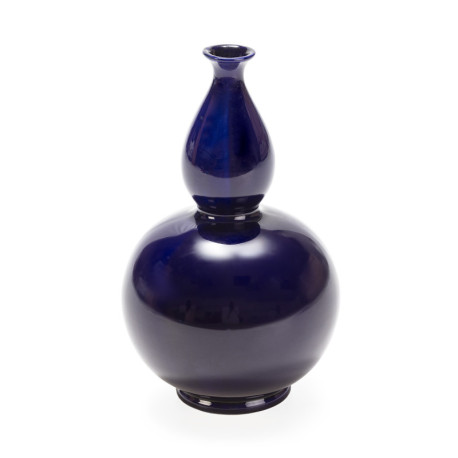 JARRON 27x27x45 CERAMICA AZUL OSCURO