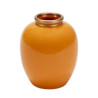 JARRON 28x28x34 CERAMICA NARANJA/DORADO