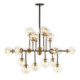 LAMPARA DE TECHO 102x92x98 CRISTAL/METAL DORADO/NEGRO