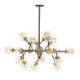 LAMPARA DE TECHO 102x92x98 CRISTAL/METAL DORADO/NEGRO