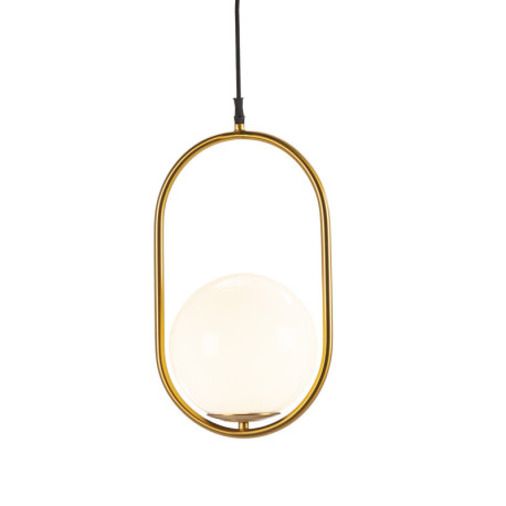 LAMPARA DE TECHO 24x20x42 CRISTAL BLANCO/METAL DORADO