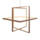 LAMPARA DE TECHO 50x50x180 METAL COLOR COBRE