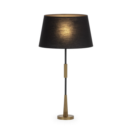 LAMPARA SOBREMESA 12x12x60 METAL DORADO/NEGRO/ SIN PANTALLA