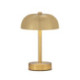LAMPARA SOBREMESA 16x16x24 METAL DORADO/CON BATERIA RECARGABLE