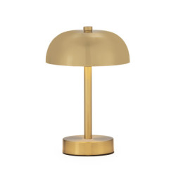 LAMPARA SOBREMESA 16x16x24 METAL DORADO/CON BATERIA RECARGABLE