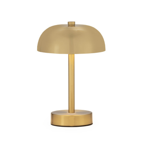 LAMPARA SOBREMESA 16x16x24 METAL DORADO/CON BATERIA RECARGABLE