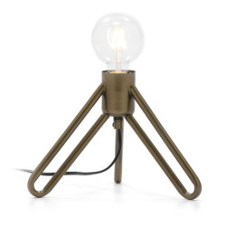 LAMPARA SOBREMESA 24x23x19 METAL DORADO