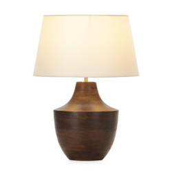 LAMPARA SOBREMESA 24x24x40,7 MADERA COLOR NOGAL/SIN PANTALLA