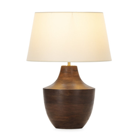 LAMPARA SOBREMESA 24x24x40,7 MADERA COLOR NOGAL/SIN PANTALLA