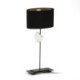 LAMPARA SOBREMESA 30x13x53 NACAR/METAL CON PANTALLA NEGRO