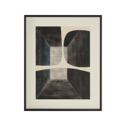 LIENZO ENMARCADO 80x5x100 MADERA/CRISTAL