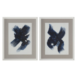 LIENZO SET/2 ENMARCADO 80x4x100/80x4x100 MADERA/CRISTAL