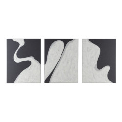 LIENZO SET/3 60/ 180x5x80 NEGRO BLANCO