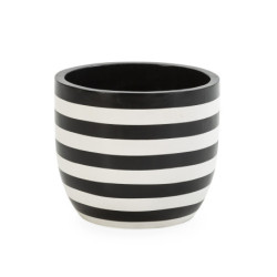 MACETERO 56x56x47 FIBROCEMENTO BLANCO/NEGRO