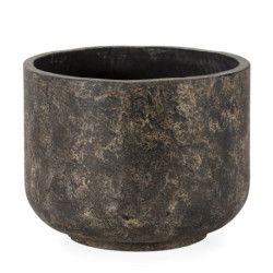 MACETERO 60x60x50 FIBROCEMENTO NEGRO QUEMADO