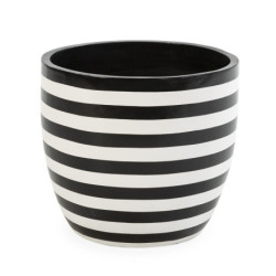 MACETERO 74x74x65 FIBROCEMENTO BLANCO/NEGRO