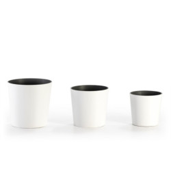 MACETERO SET/3 35x35x35 / 30x30x30 / 25x25x25 RESINA BLANCO