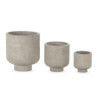 MACETERO SET/3 S 38x38x42/28x28x31/21x21x22 CEMENTO NATURAL