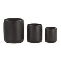 MACETERO SET/3 S 40x40x43/30x30x33/24x24x27,5 CEMENTO ENNEGRECIDO