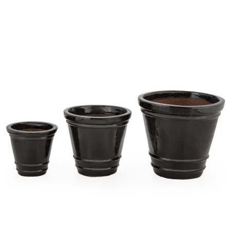 MACETERO SET/3 S 58x58x50/45x45x40/33x33x30 GRES NEGRO
