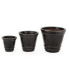 MACETERO SET/3 S 58x58x50/45x45x40/33x33x30 GRES NEGRO