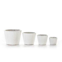 MACETERO SET/4 50x50x40/40x40x35/30x30x30/23x23x25 GRES BLANCO
