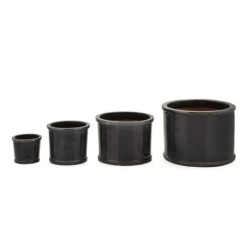 MACETERO SET/4 53x53x40/40x40x32/30x30x27/20x20x18 GRES GRIS CAIDO