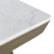 MESA AUXILIAR 45x33x42 METAL DORADO ANTIQUE/MARMOL BLANCO