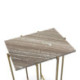 MESA AUXILIAR 45x35x60 MARMOL/METAL DORADO