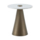 MESA AUXILIAR 45x45x52 MARMOL BLANCO/METAL DORADO ANTIQUE