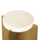 MESA AUXILIAR 45x45x57 METAL/MARMOL DORADO ANTIQUE/BLANCO