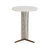 MESA AUXILIAR 46x46x61 METAL/MARMOL DORADO ANTIQUE