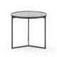 MESA AUXILIAR 50x50x42 CRISTAL/METAL NEGRO