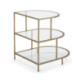 MESA AUXILIAR 50x62x60 CRISTAL/METAL DORADO