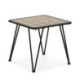 MESA AUXILIAR 51x51x46 CRISTAL/METAL NEGRO/RATAN NATURAL