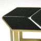 MESA AUXILIAR 58x58x48 GRANITO NEGRO/METAL DORADO