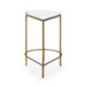 MESA AUXILIAR 60x40x60 MARMOL BLANCO/METAL DORADO