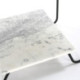 MESA AUXILIAR 71x41x78 MARMOL BLANCO/METAL NEGRO